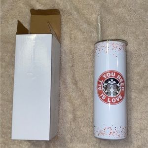 “All you need is Love” Starbucks themed tumbler